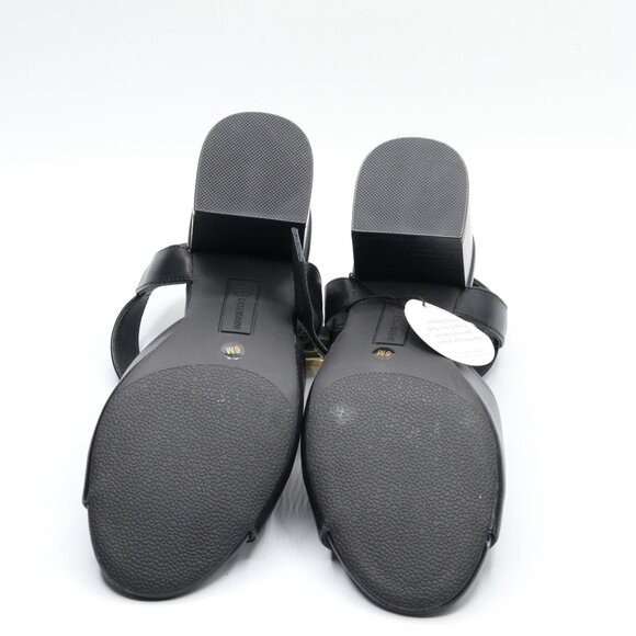 Giani Bernini Womens Townsonn Faux Leather Block Heels Black 6 Medium (B,M) - Picture 5 of 5